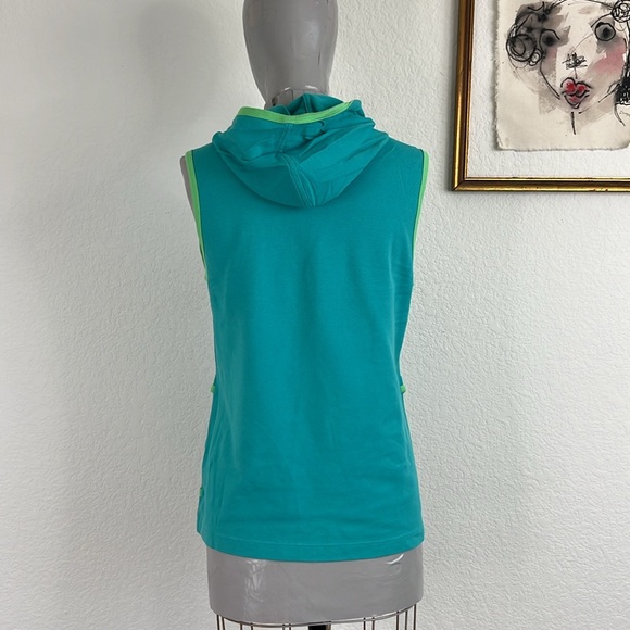 Lacoste Sleeveless Hoodie Piping Pockets Top Logo Patch - Picture 5 of 8